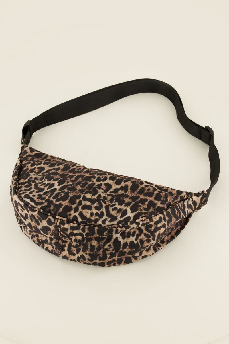 Braune Crossbody-Tasche mit Leoparden print