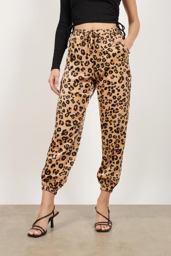 Leopard-Print Jogginghose